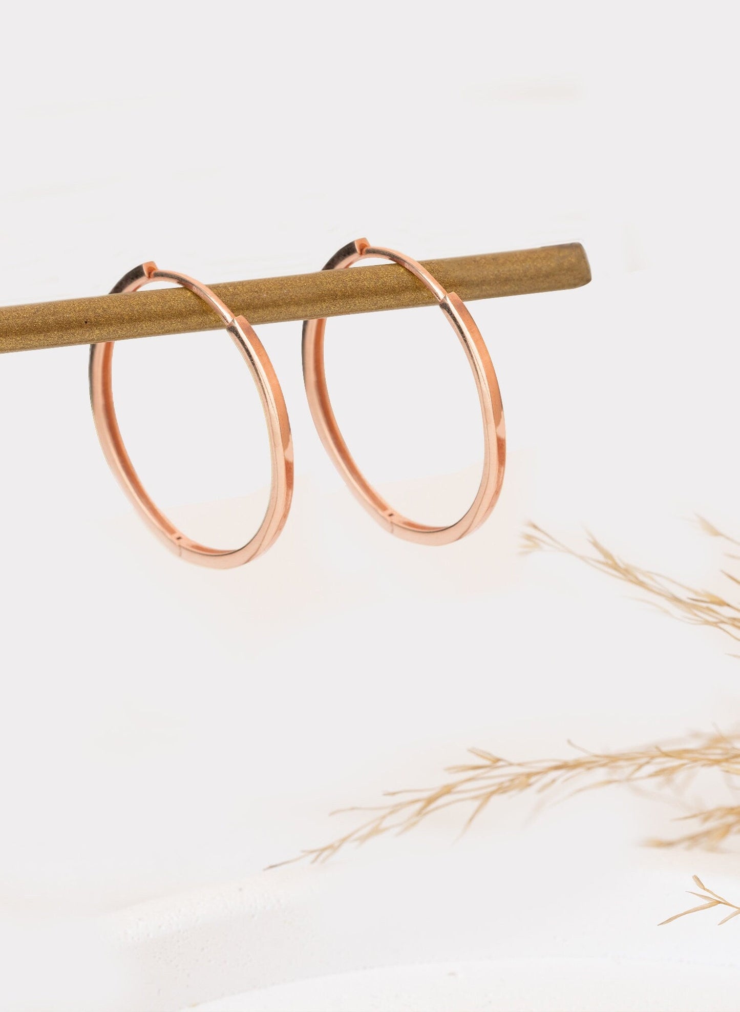 925 Sterling Silver Large Hoop Earrings