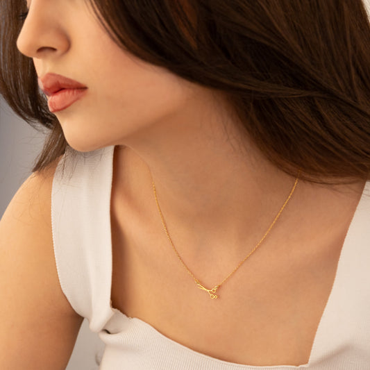 Dainty Scissors Necklace | Tiny Lesbian Jewelry, WLW pride necklace, Gold Scissors Necklace, Lesbian Pride Jewelry, Silver Scissors Necklace