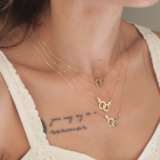 Custom Gender Symbol Necklace, Lesbian Necklace, Feminist Necklace, Venus Necklace, Lesbian Gift, Pride Necklace, Transgender Necklace