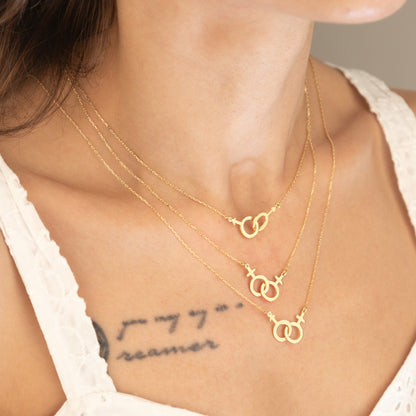 Custom Gender Symbol Necklace, Lesbian Necklace, Feminist Necklace, Venus Necklace, Lesbian Gift, Pride Necklace, Transgender Necklace