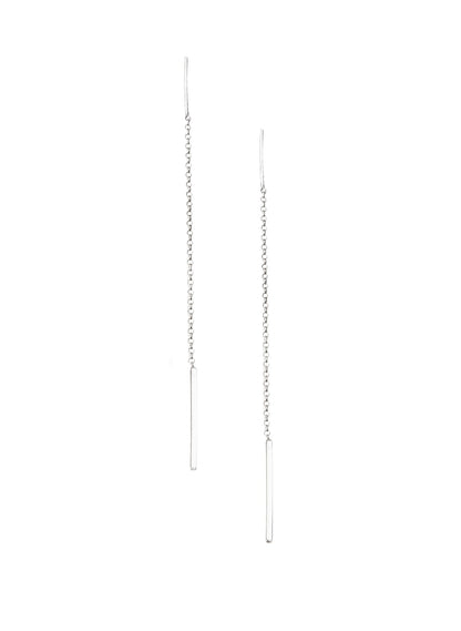 925 Sterling Silver Threader Chain Earrings