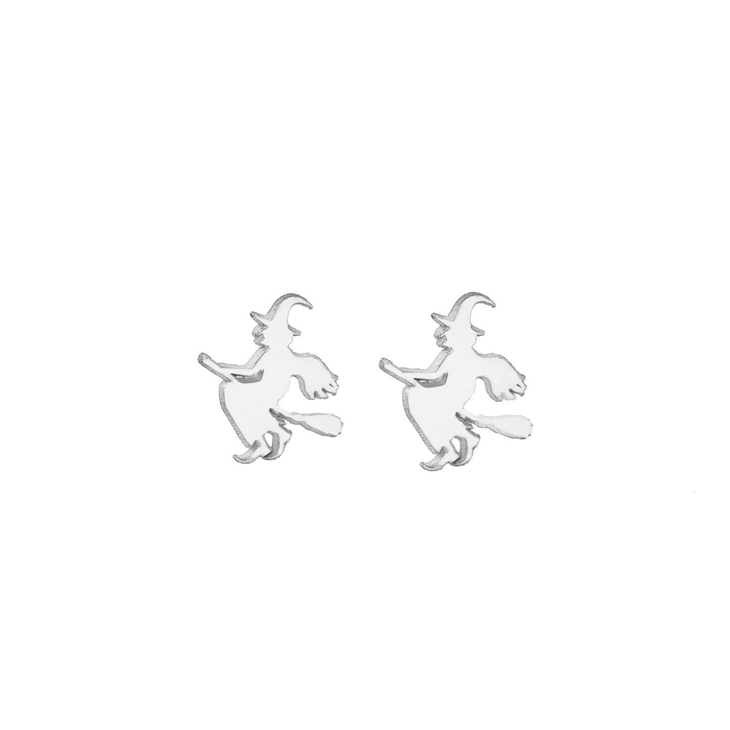 925 Sterling Silver Beautiful & Ugly Witch Studs Earrings