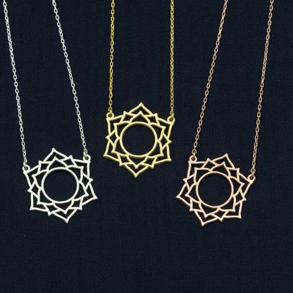 925 Sterling Silver Crown Chakra Necklace