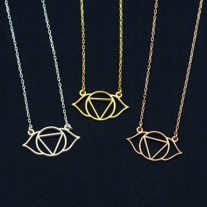 925 Sterling Silver Third Eye Chakra Necklace