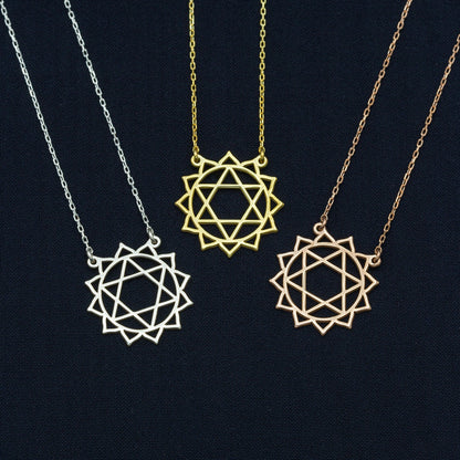 925 Sterling Silver Heart Chakra Necklace