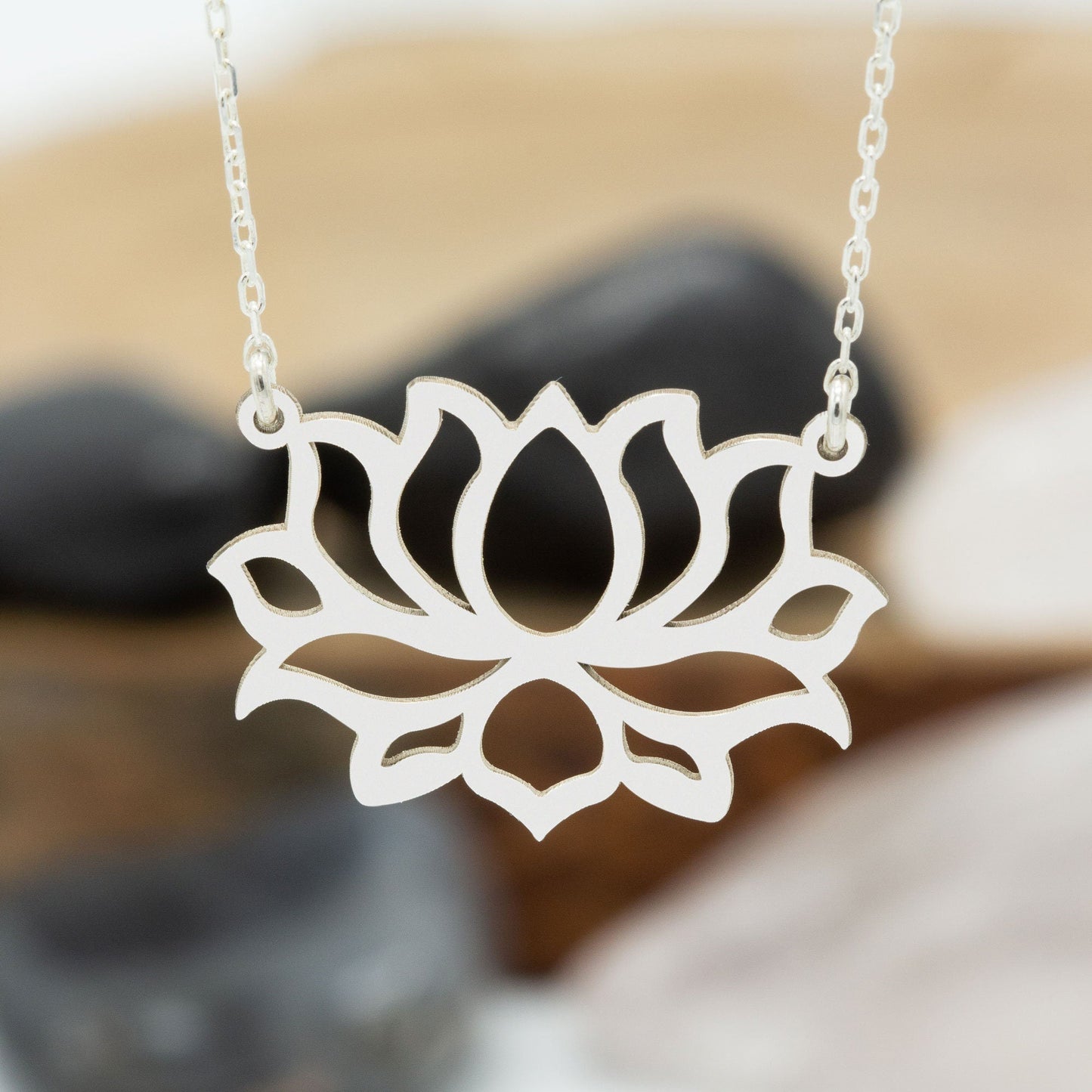 925 Sterling Silver Lotus Flower Necklace