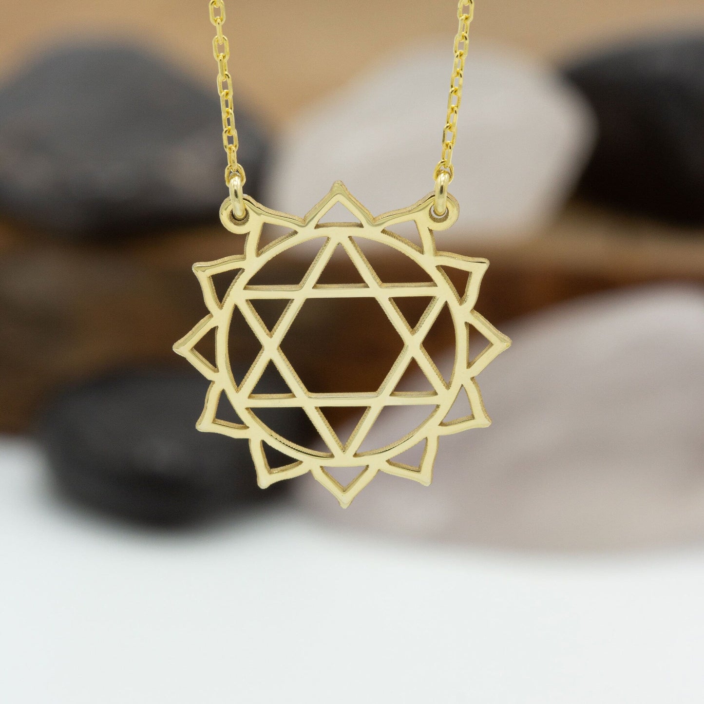 925 Sterling Silver Heart Chakra Necklace