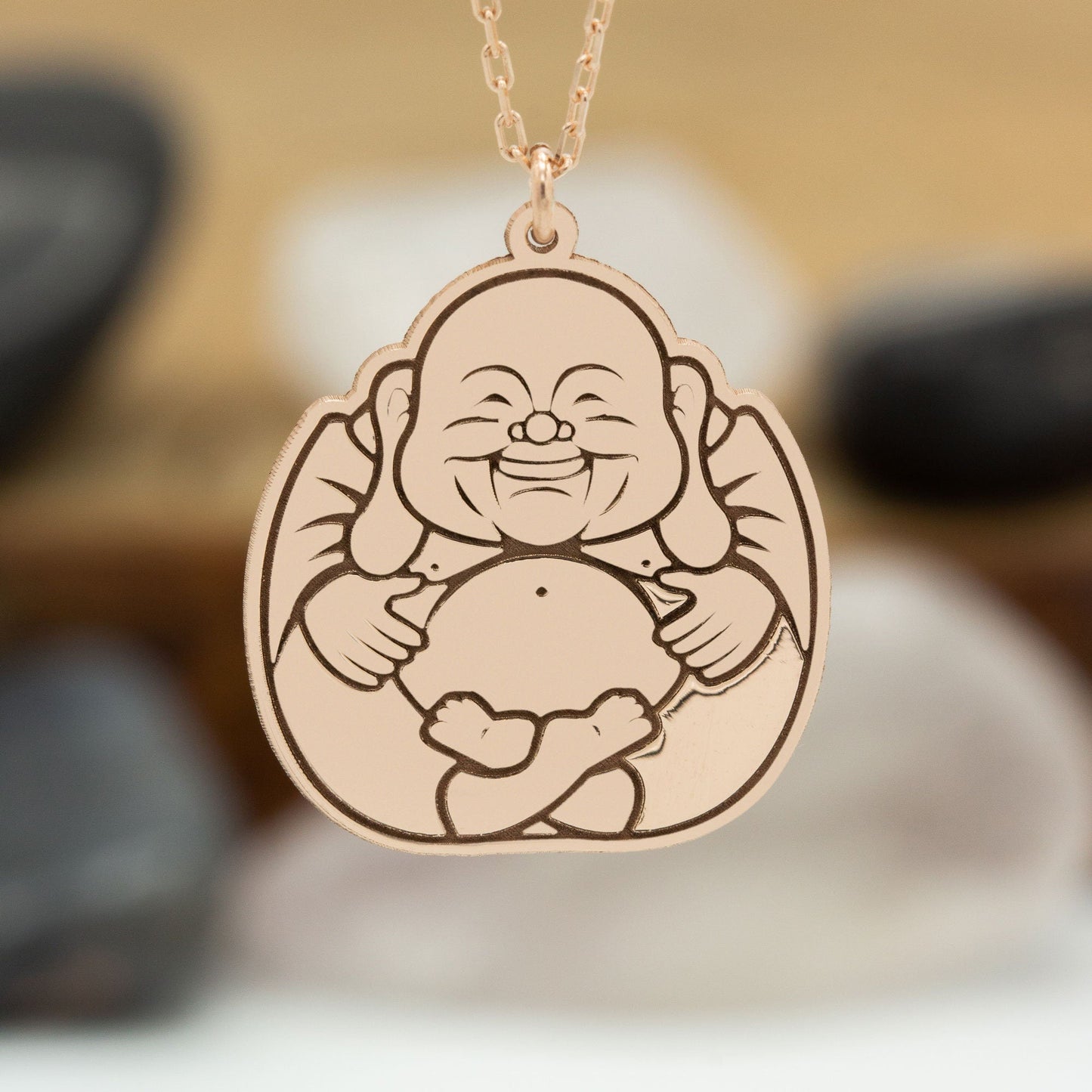 925 Sterling Silver Laughing Buddha Pendant