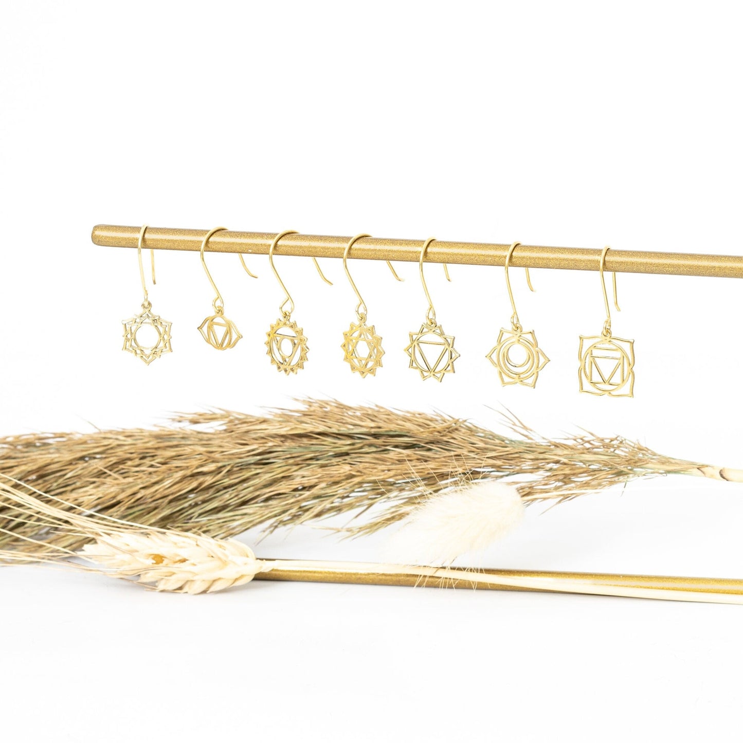 925 Sterling Silver Crown Chakra Earring