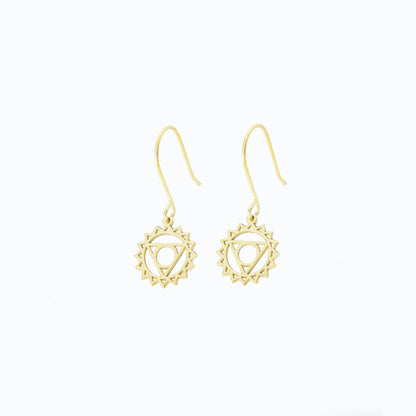 925 Sterling Silver Throat Chakra Earring