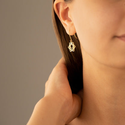 925 Sterling Silver Sacral Chakra Earring
