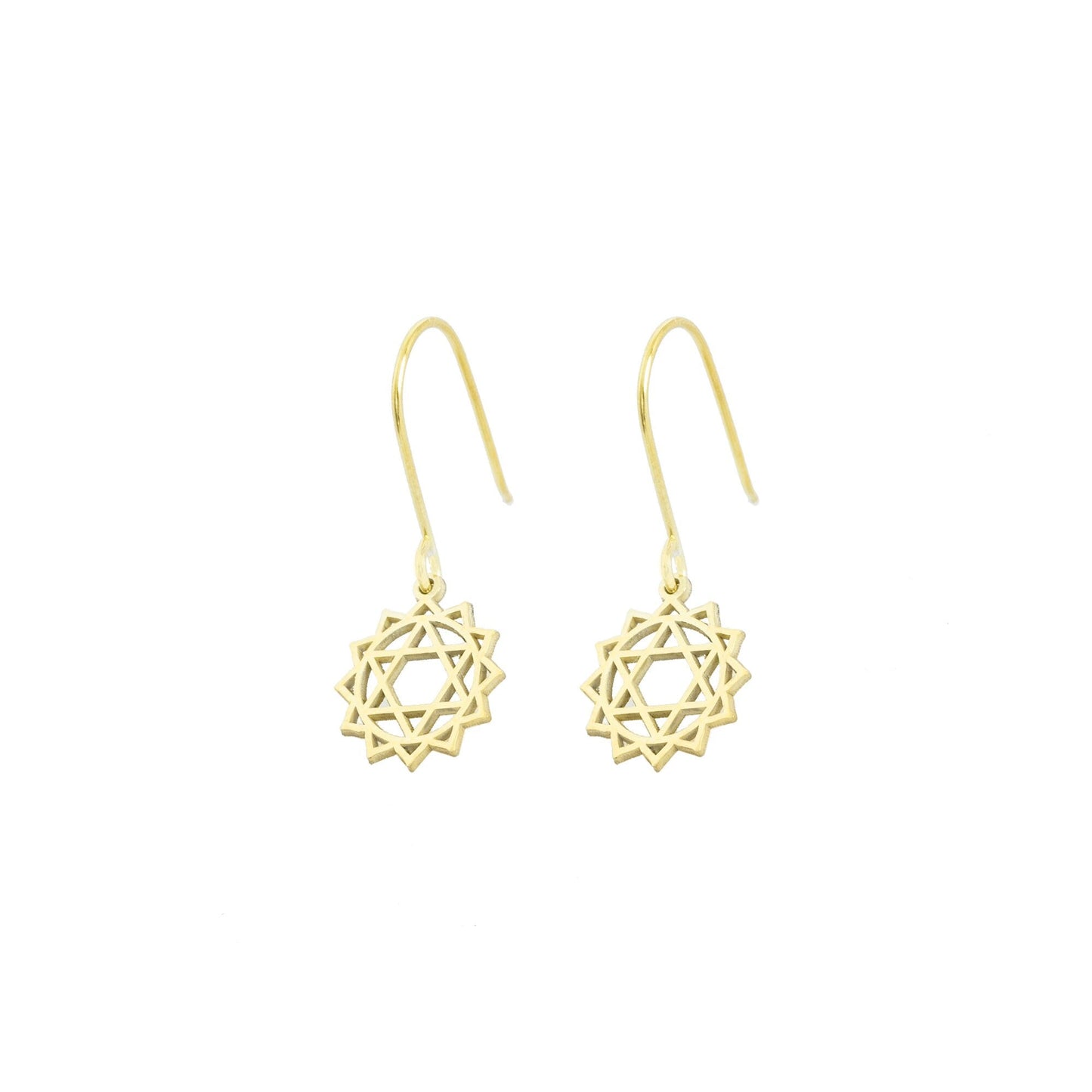 925 Sterling Silver Silver Heart Chakra Earring
