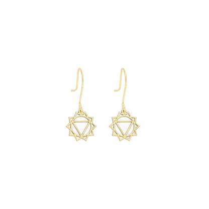 925 Sterling Silver Solar Plexus Chakra Earrings