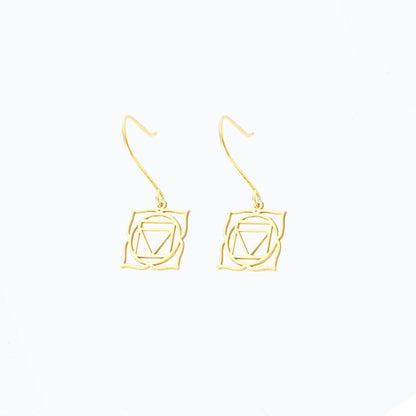 925 Sterling Silver Root Chakra Earrings
