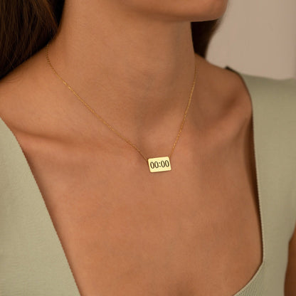 925 Sterling Silver Time Necklace