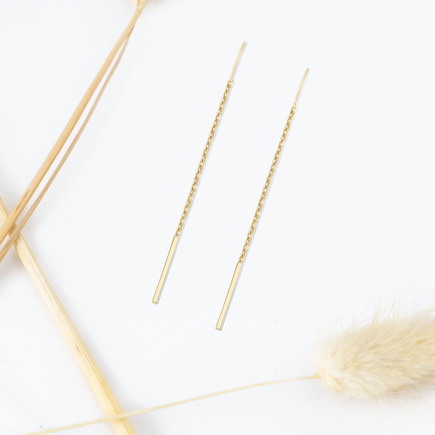 925 Sterling Silver Threader Chain Earrings