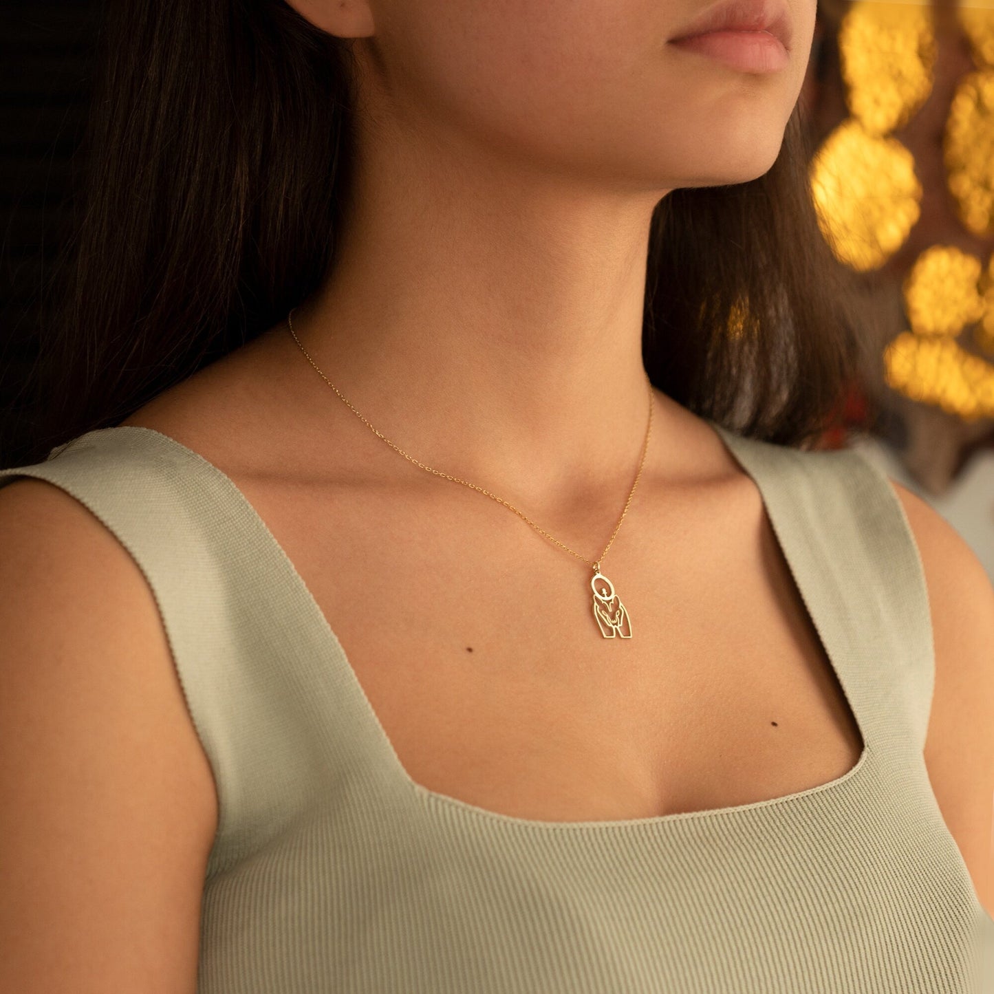 925 Sterling Silver Egypt Jewelry Sekhmet Necklace