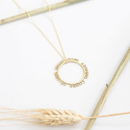 925 Sterling Silver Personalized Circle Name Necklace
