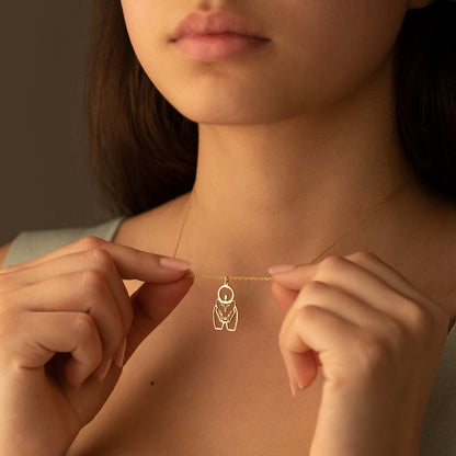 925 Sterling Silver Egypt Jewelry Sekhmet Necklace