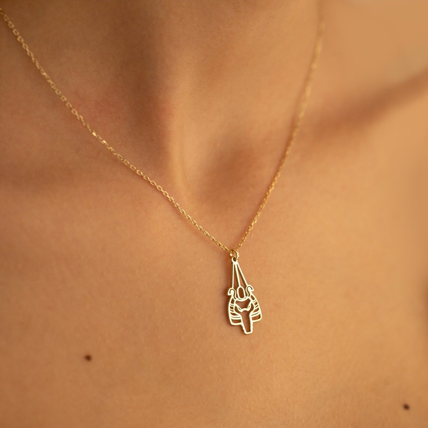 925 Sterling Silver Egypt Jewelry Sobek Necklace