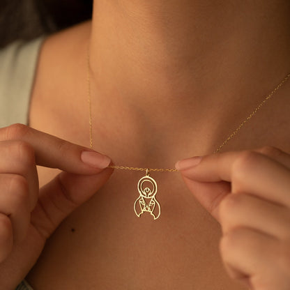 925 Sterling Silver Egypt Jewelry Ra Necklace