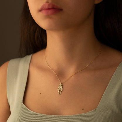 925 Sterling Silver Egypt Jewelry Apis Necklace
