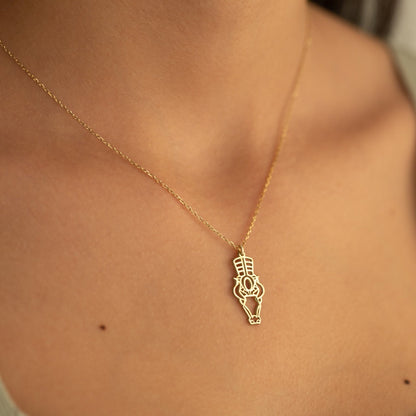 925 Sterling Silver Egypt Jewelry Apis Necklace