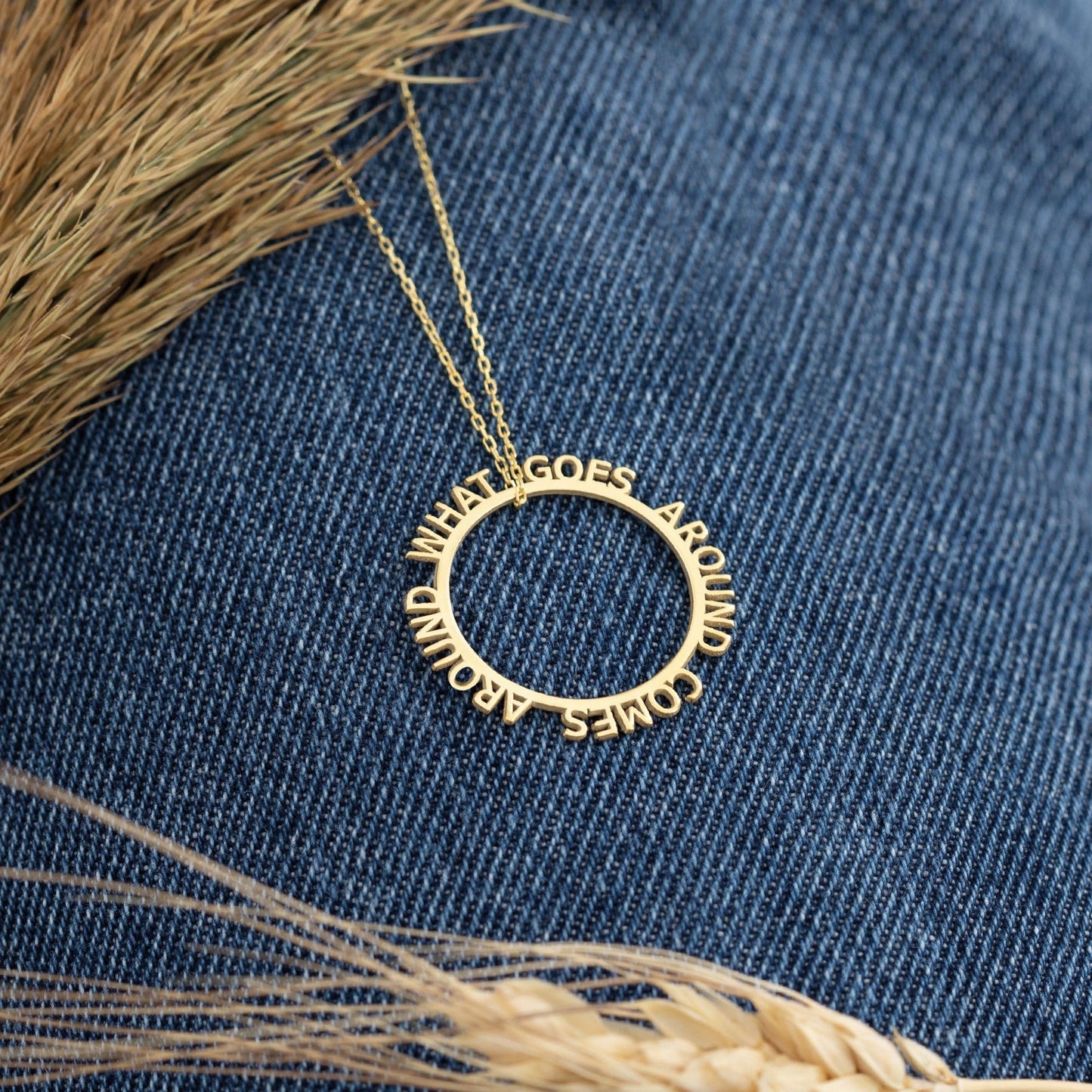 925 Sterling Silver Personalized Circle Name Necklace