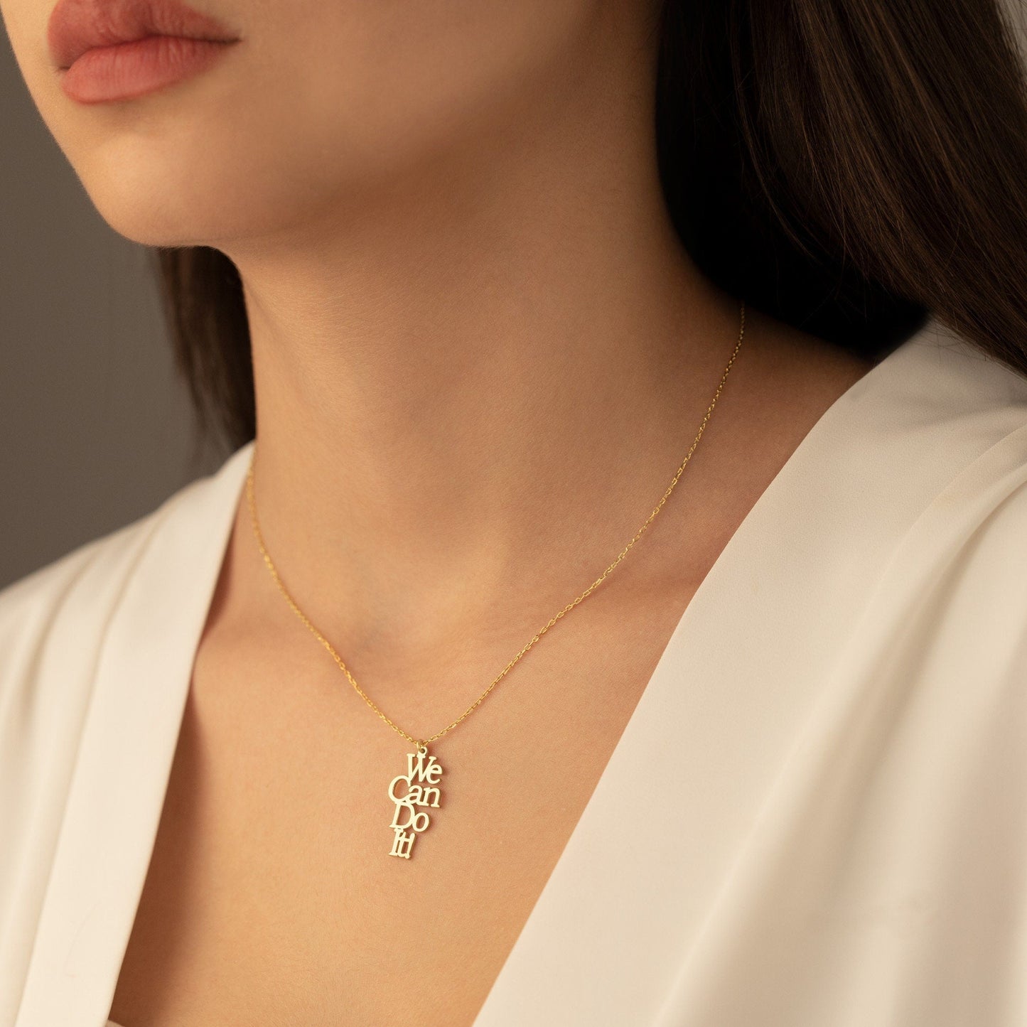 925 Sterling Silver We Can Do It! Necklace