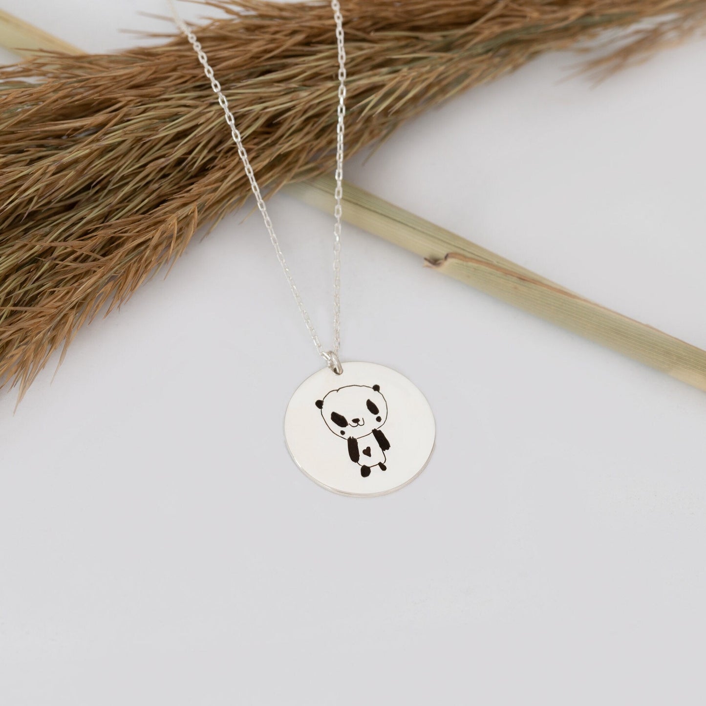 925 Sterling Silver Children's Drawing Necklace