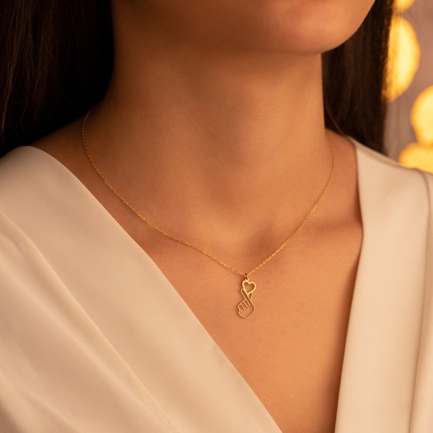 925 Sterling Silver Korean Love Necklace