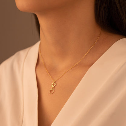 925 Sterling Silver Korean Love Necklace