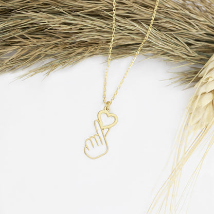 925 Sterling Silver Korean Love Necklace