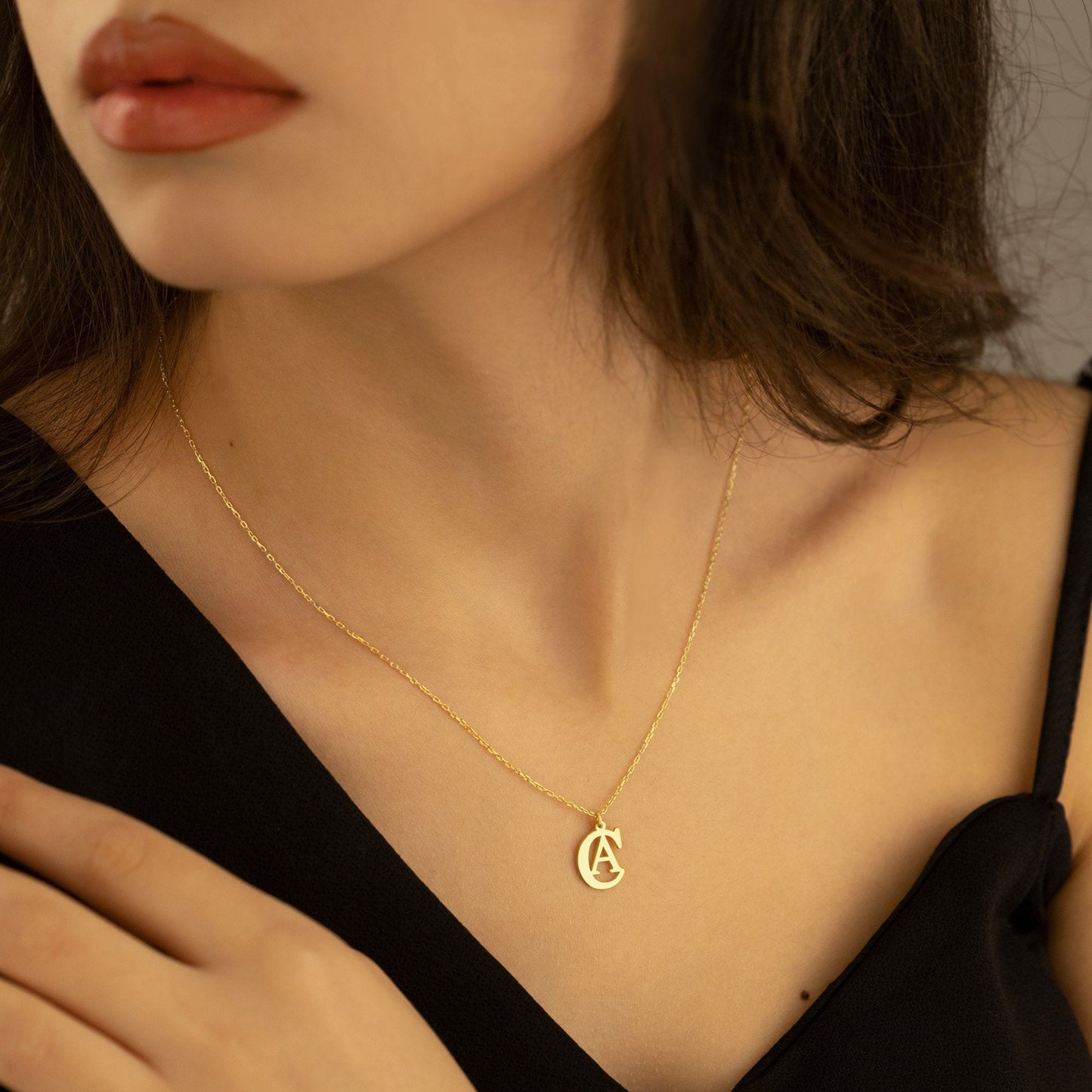 925 Sterling Silver Double Initial Necklace