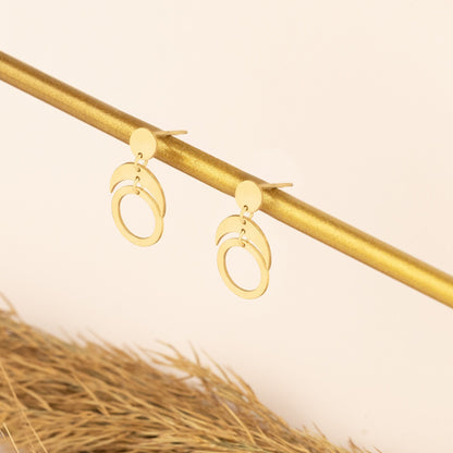 925 Sterling Silver Moon Phase Dangle Earrings