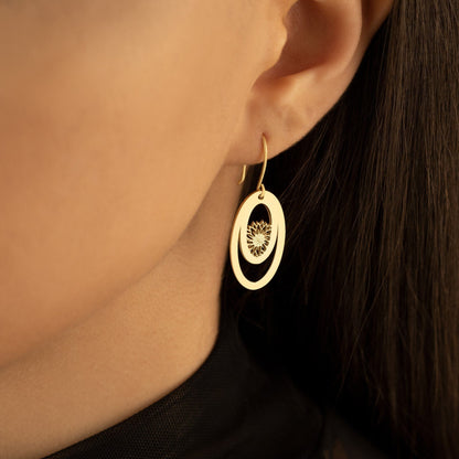 925 Sterling Silver Lotus Earring