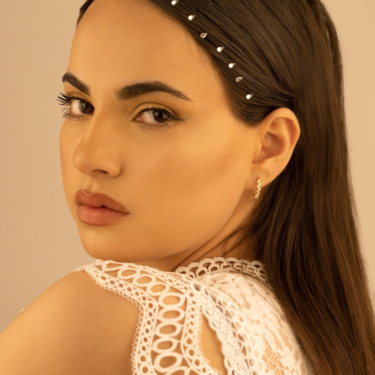 925 Sterling Silver Little Diamonds Earrings