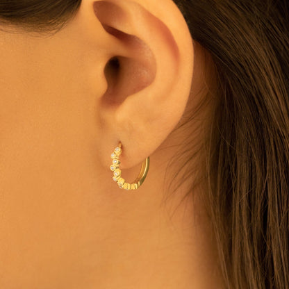 925 Sterling Silver Little Diamonds Earrings