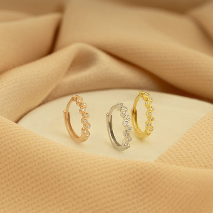 925 Sterling Silver Little Diamonds Earrings