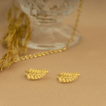 925 Sterling Silver Leaves Hoop Earrings