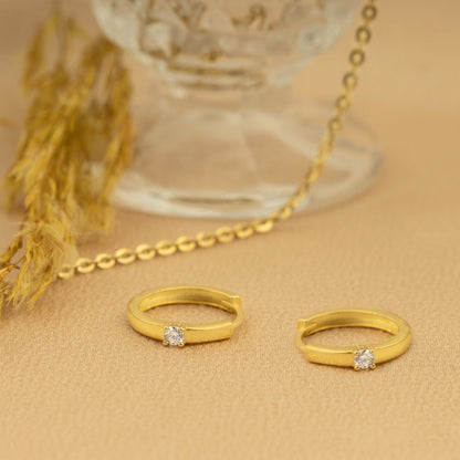 925 Sterling Silver Diamond Ring Earrings