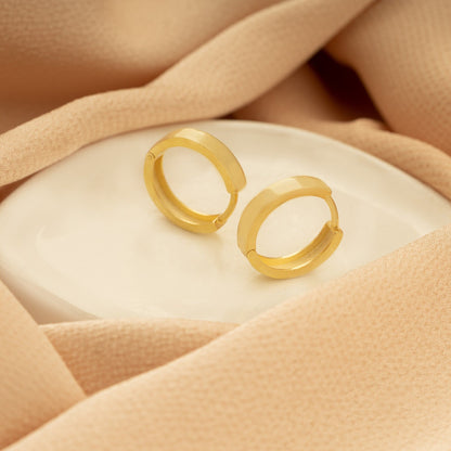 925 Sterling Silver Bold Hoop Huggie Earrings