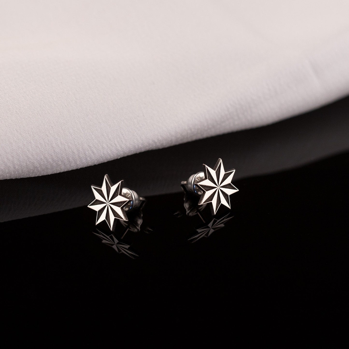 925 Sterling Silver Star Earring for Men