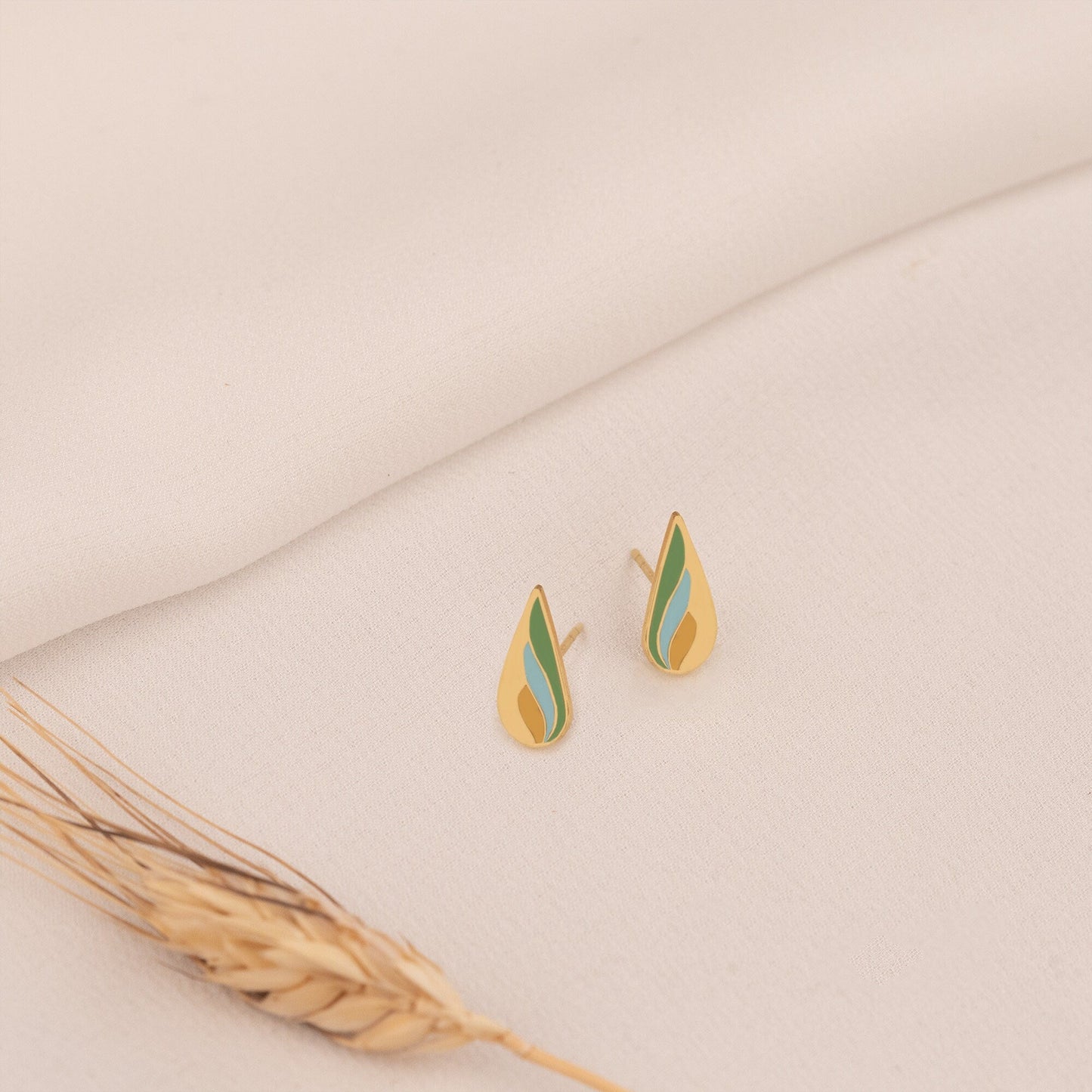 925 Sterling Silver Multi Color Wings Earring