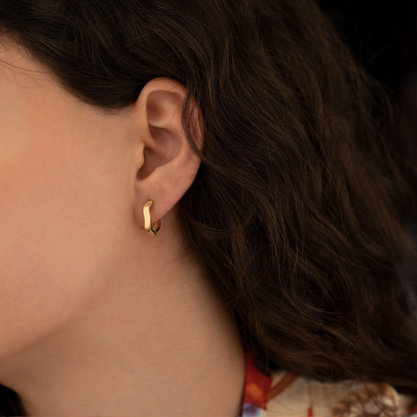 925 Sterling Silver Trapezoidal Hoop Earrings