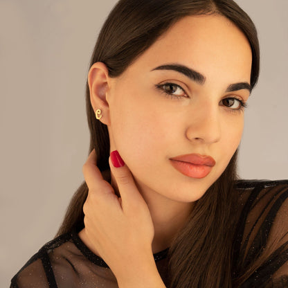 925 Sterling Silver Initial Earrings