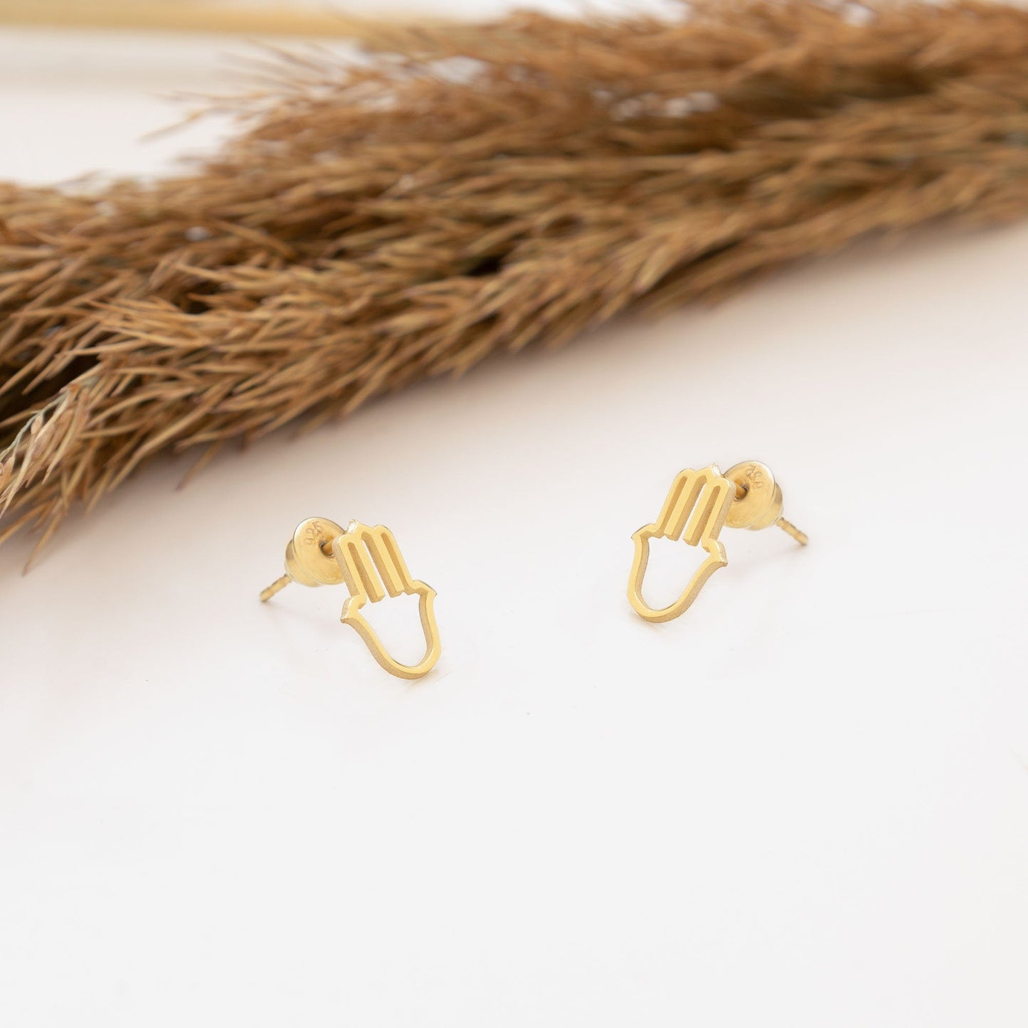 925 Sterling Silver Hand of Fatima Earrings