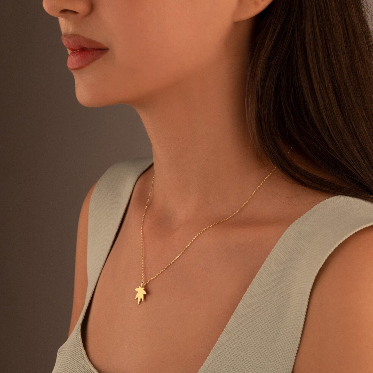 925 Sterling Silver Leaf Necklace