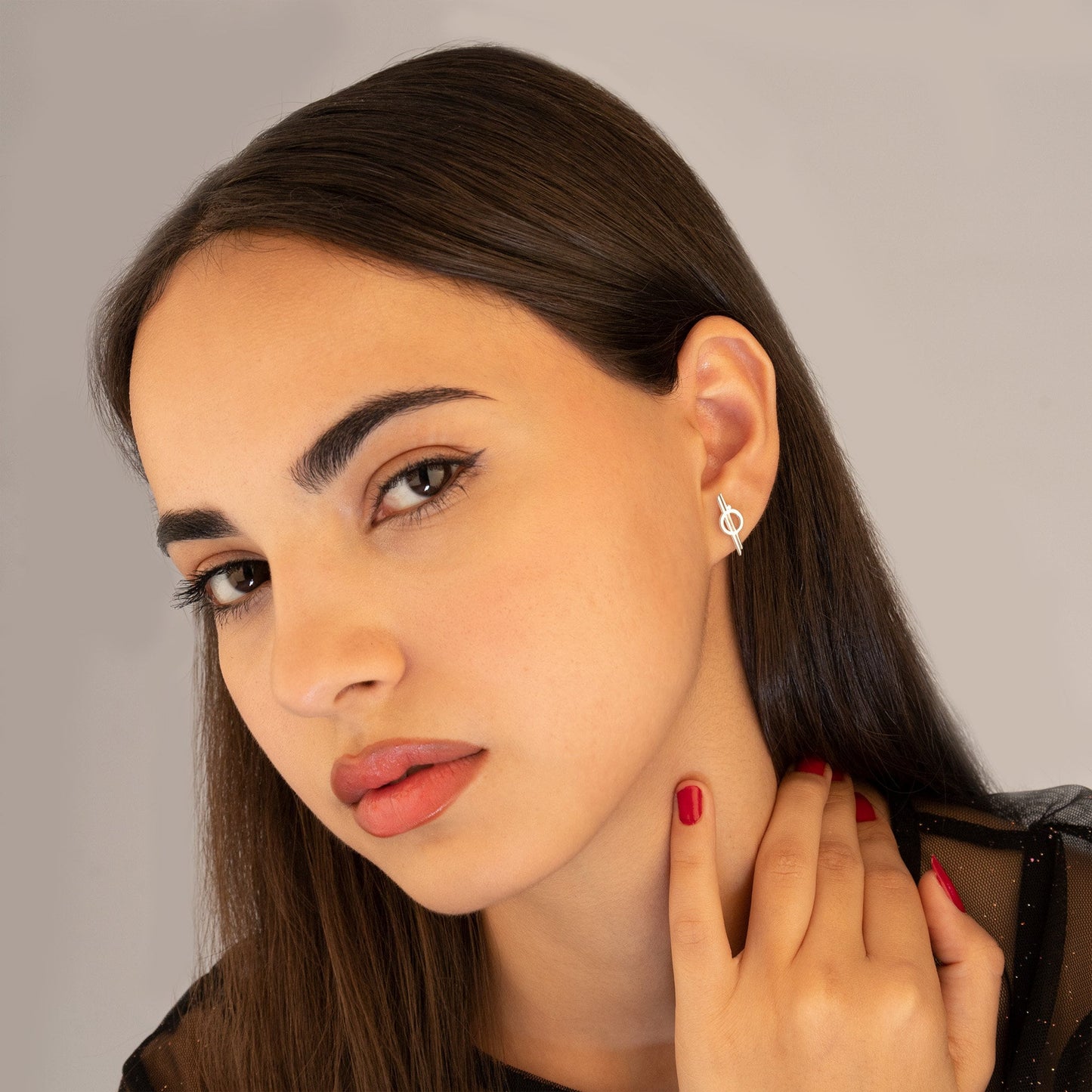 Chandrila Star Line Stud Earrings · Valentine's Day Gift · Halcyon Stud Earrings · 18K Gold Star Wars Earrings · Geek Gift for Him
