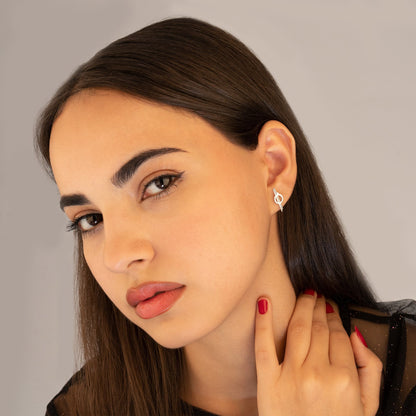 Chandrila Star Line Stud Earrings · Valentine's Day Gift · Halcyon Stud Earrings · 18K Gold Star Wars Earrings · Geek Gift for Him